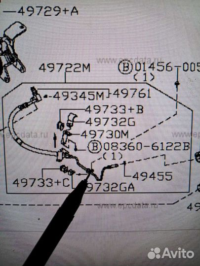 Шланг гидроусилителя Nissan