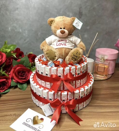 Сладкий шоколадный подарок набор букет из конфет