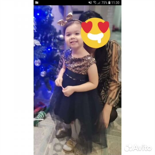 Платье праздничное для девочки + босоножки