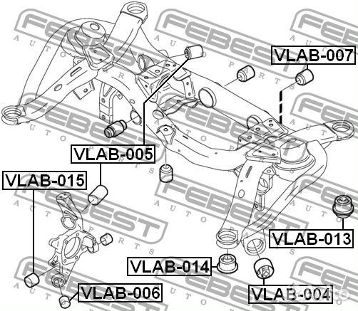 Сайлентблок задней балки
