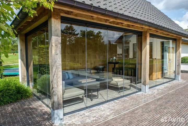Безрамное (панорамное) остекление веранд