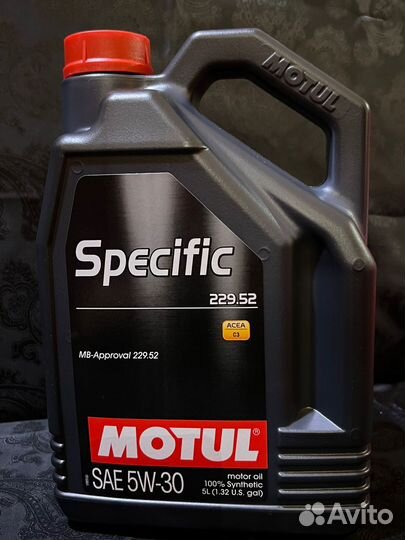 Моторное масло motul specific 229.52 5W-30 5л