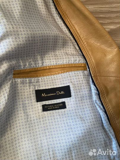 Кожаная куртка косуха massimo dutti