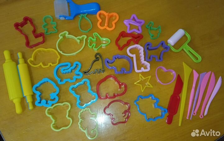 Формочки Зоопарк набор для лепки Play Doh и другие