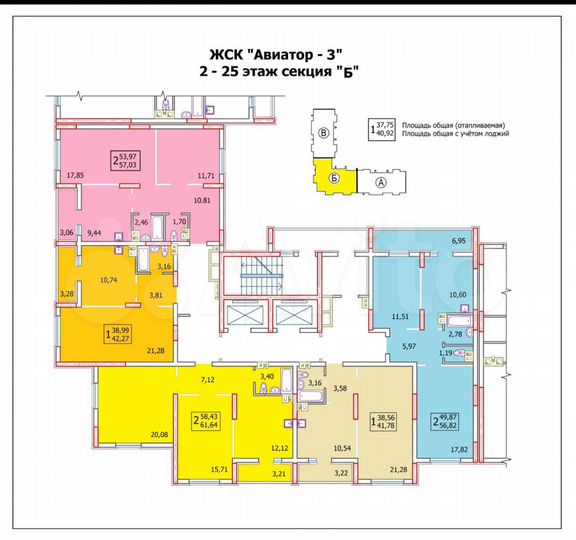1-к. квартира, 39,8 м², 9/16 эт.