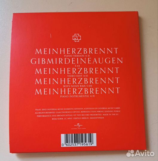 CD Rammstein - Mein Herz Brennt Single торг