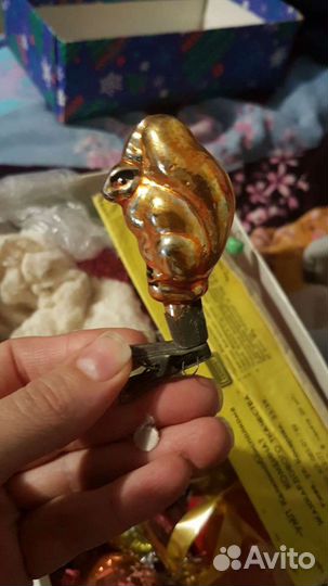 Новогодняя игрушка на пришепке СССР