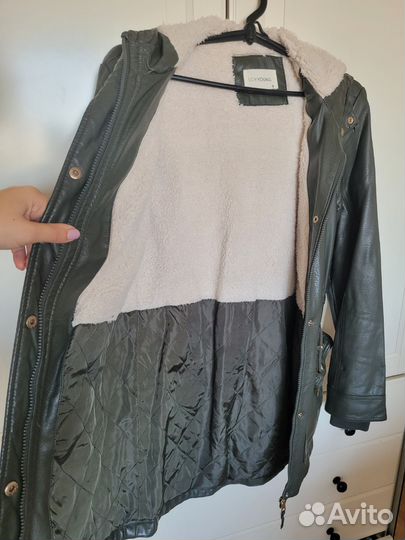 Кожаная куртка экокожа S