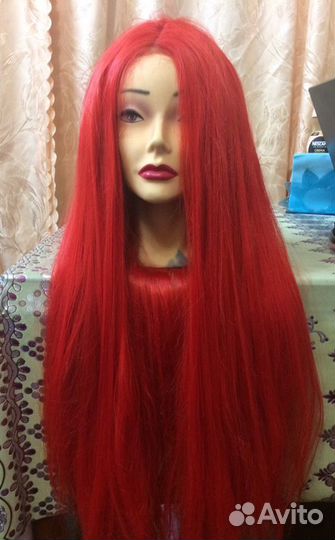 Красный парик lace front