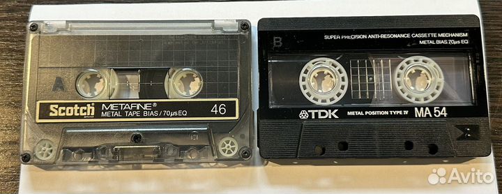 Аудиокассета scotch metafine 46, tdk ma 54