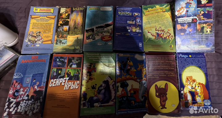 Кассеты vhs + мультфильмы