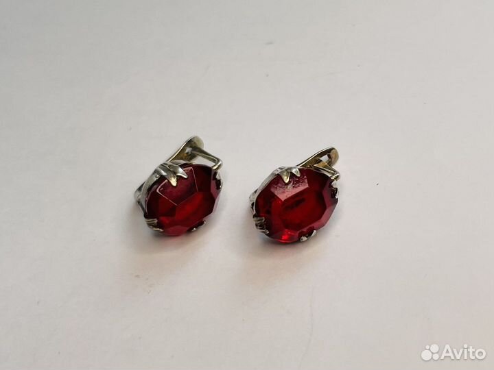 Серебряные серьги СССР