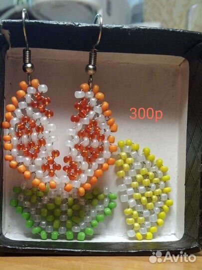 Серьги из бисера