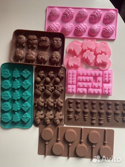 Формочки силиконовые для шоколада и ледецов