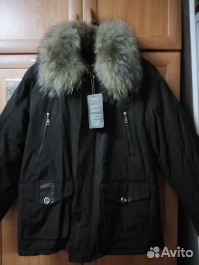 Мужская зимняя куртка с натуральным мехом