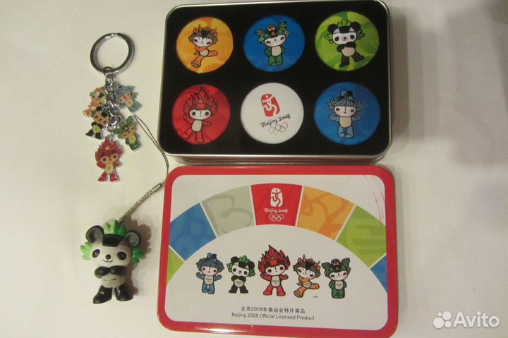 Волк Забивака.Коллекц. значки.Олимпиада Пекин2008