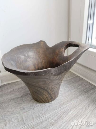 Интерьерная чаша (ваза) из дерева