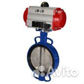 Затвор дисковый поворотный DN.ru GGG50-GGG40-epdm Ду200 Ру16, чугун, с пневмоприводом DN.ru DA-130 и