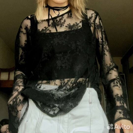 Кружевной лонгслив