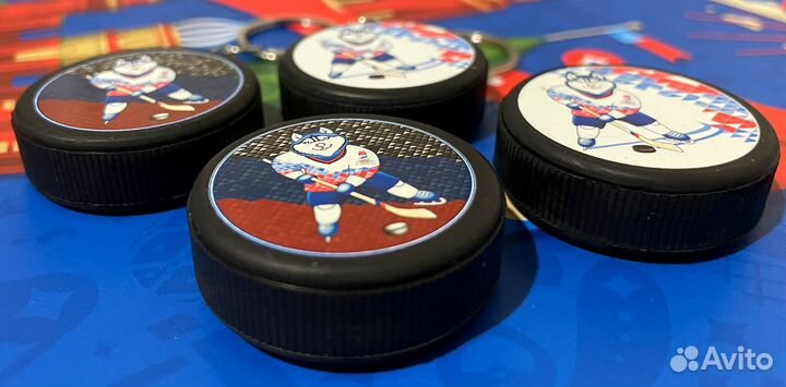 2 брелка + 2 магнита Талисман Лайка. Чм по хоккею