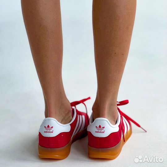 Кеды Adidas Gazelle Indoor Red женские