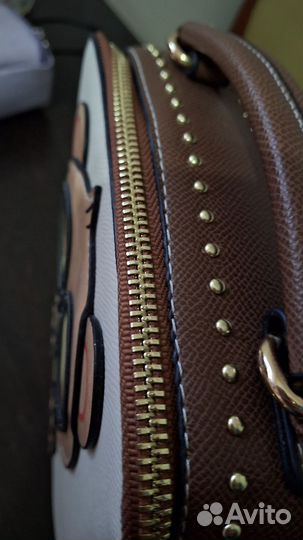 Сумка из Японии из коричневой экокожи