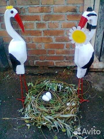 Садовые фигуры аистов