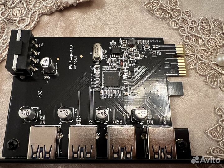 Контроллер PCI-E Orico на 4 порта USB 3.2 Gen1