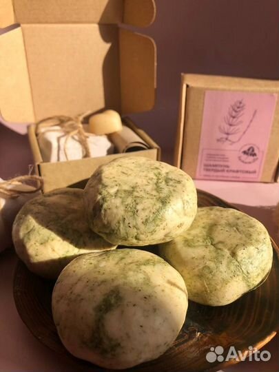 Натуральный твердый шампунь ручной работы t-2659