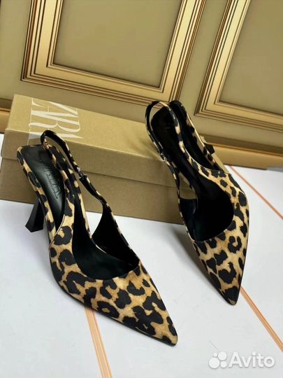 Туфли лодочки леопардовые