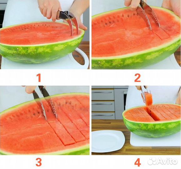 Нож для резки арбуза и дыни из нержавеющей стали