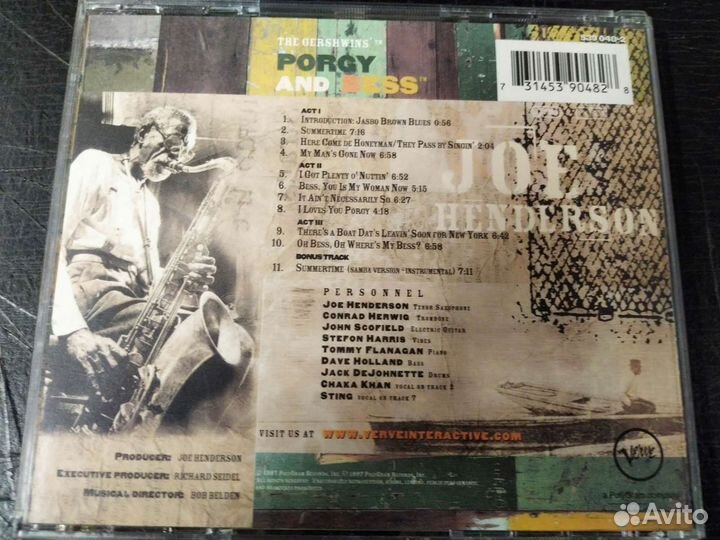 Joe Henderson Porgy & Bess фирменный сд