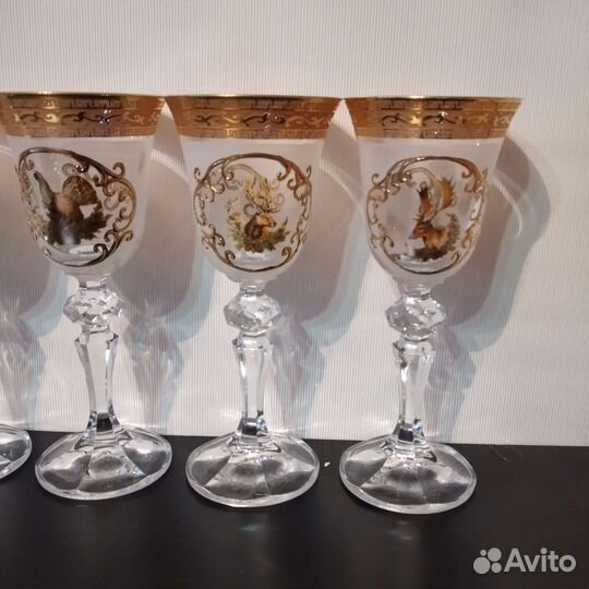 Фужеры Чехия богемское стекло