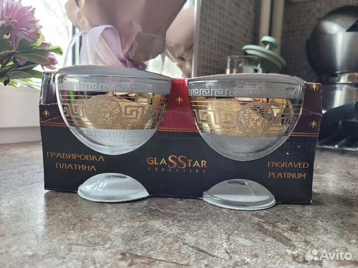 Бокалы креманки Гусь хрустальный