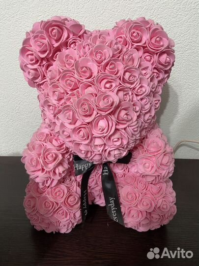 Букет цветов и медведь из мыла ручной работы