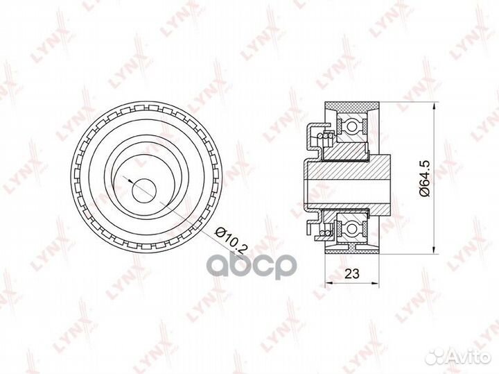 Ролик натяжной ремня грм PB1027 lynxauto