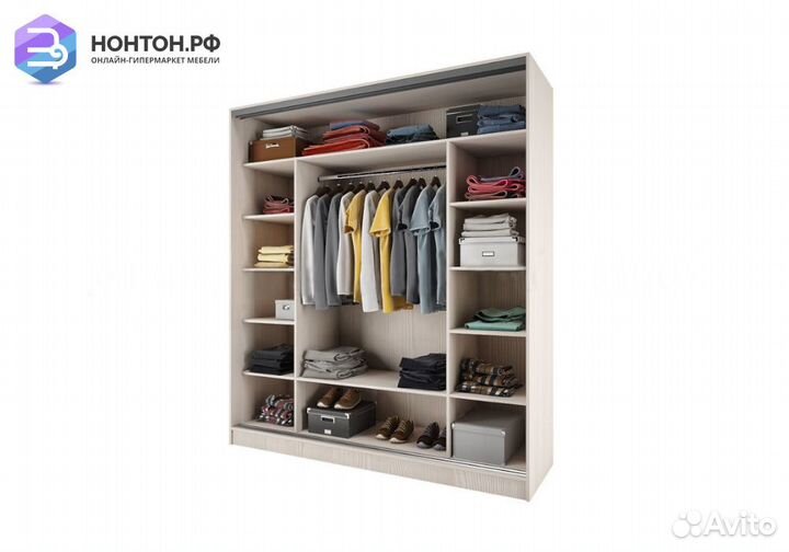 Шкаф-купе Тринити-6 сандал светлый