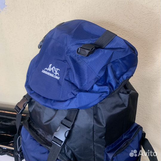 Рюкзак туристический 90 литров синий