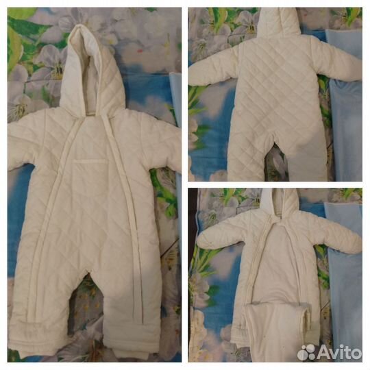 Вещи пакетом на мальчика-тёплые комбинезоны 68