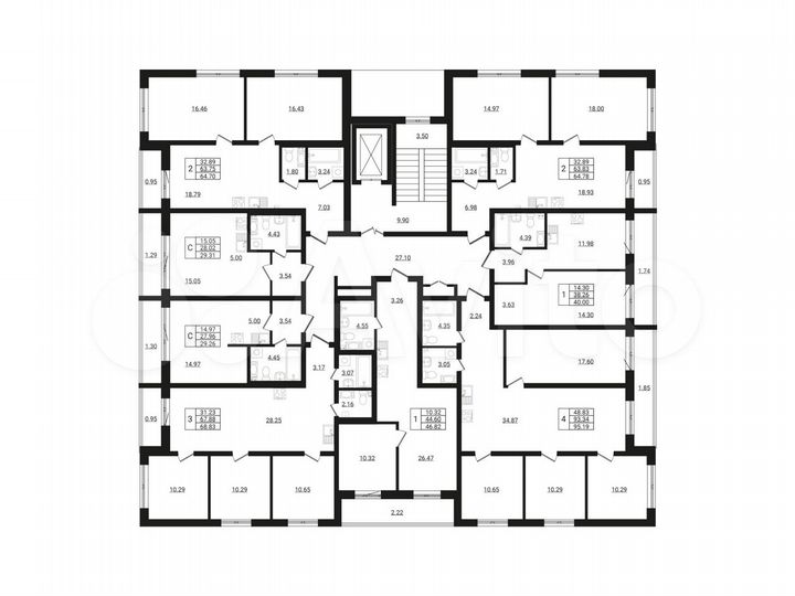 1-к. квартира, 46,8 м², 4/9 эт.