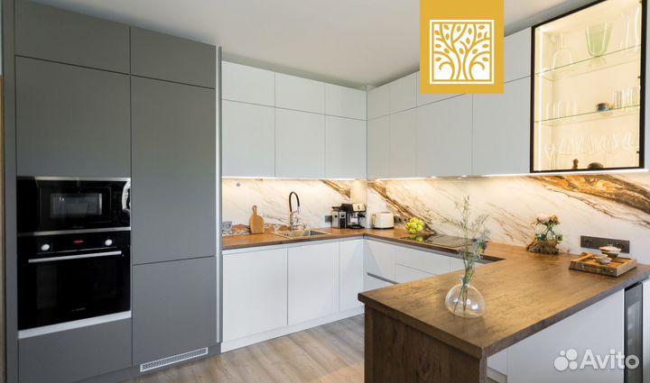 Угловая кухня «Эшли» + духовка в подарок