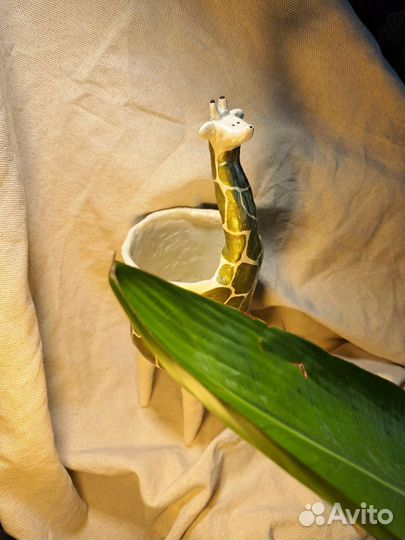 Жираф ручная работа глина