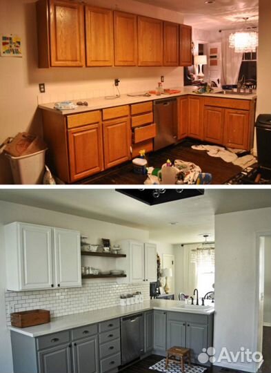 Замена кухонных фасадов и столешниц