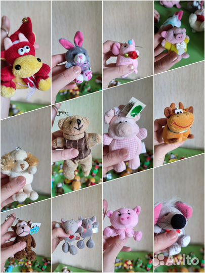 Новые мягкие игрушки-брелки, все симпатичные