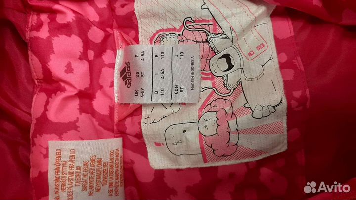 Куртка еврозима для девочки adidas