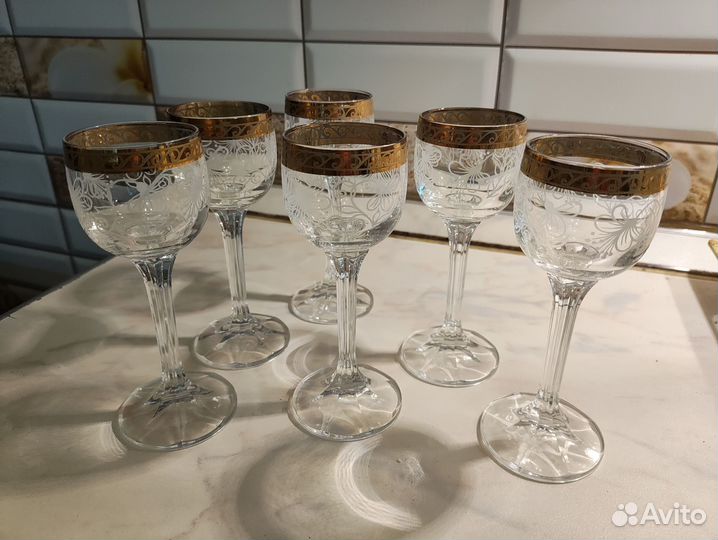 Рюмки для водки ликера новые Богемия 6 шт