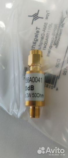 Аттенюатор 20dB Telegartner J01156A0041 -10GHz