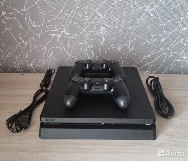 Sony PS4 Slim 1 Tb + 2 геймпада/Доставка+Топ Игры