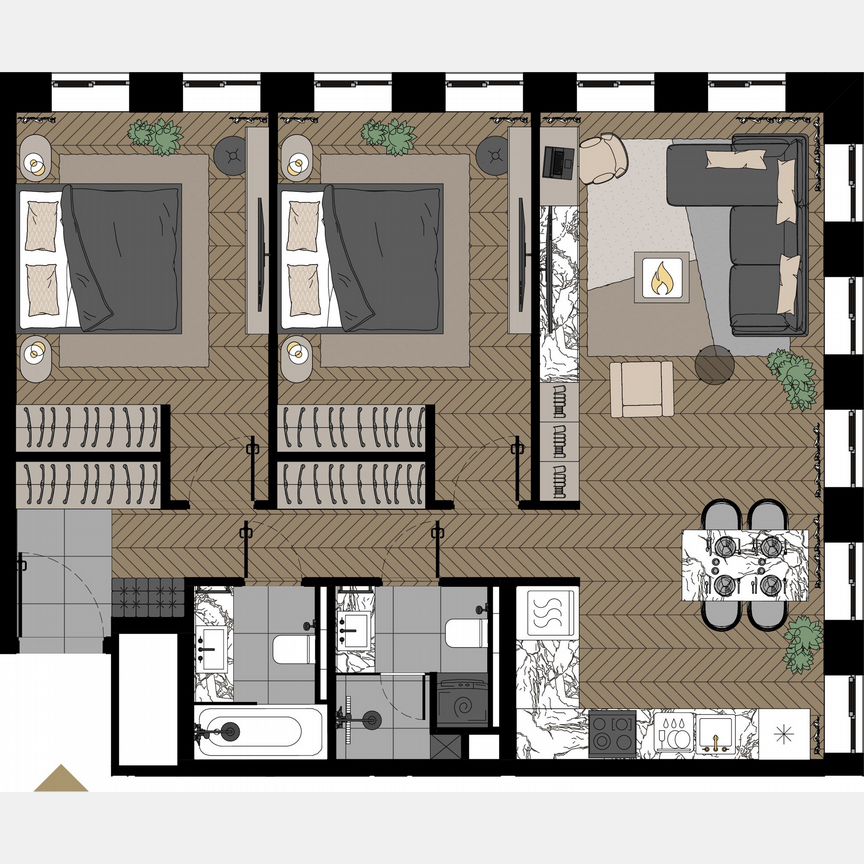 1-к. апартаменты, 78,2 м², 23/23 эт.