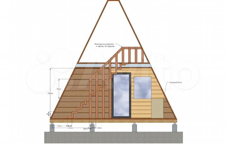 Дом 65 м² на участке 5 сот.